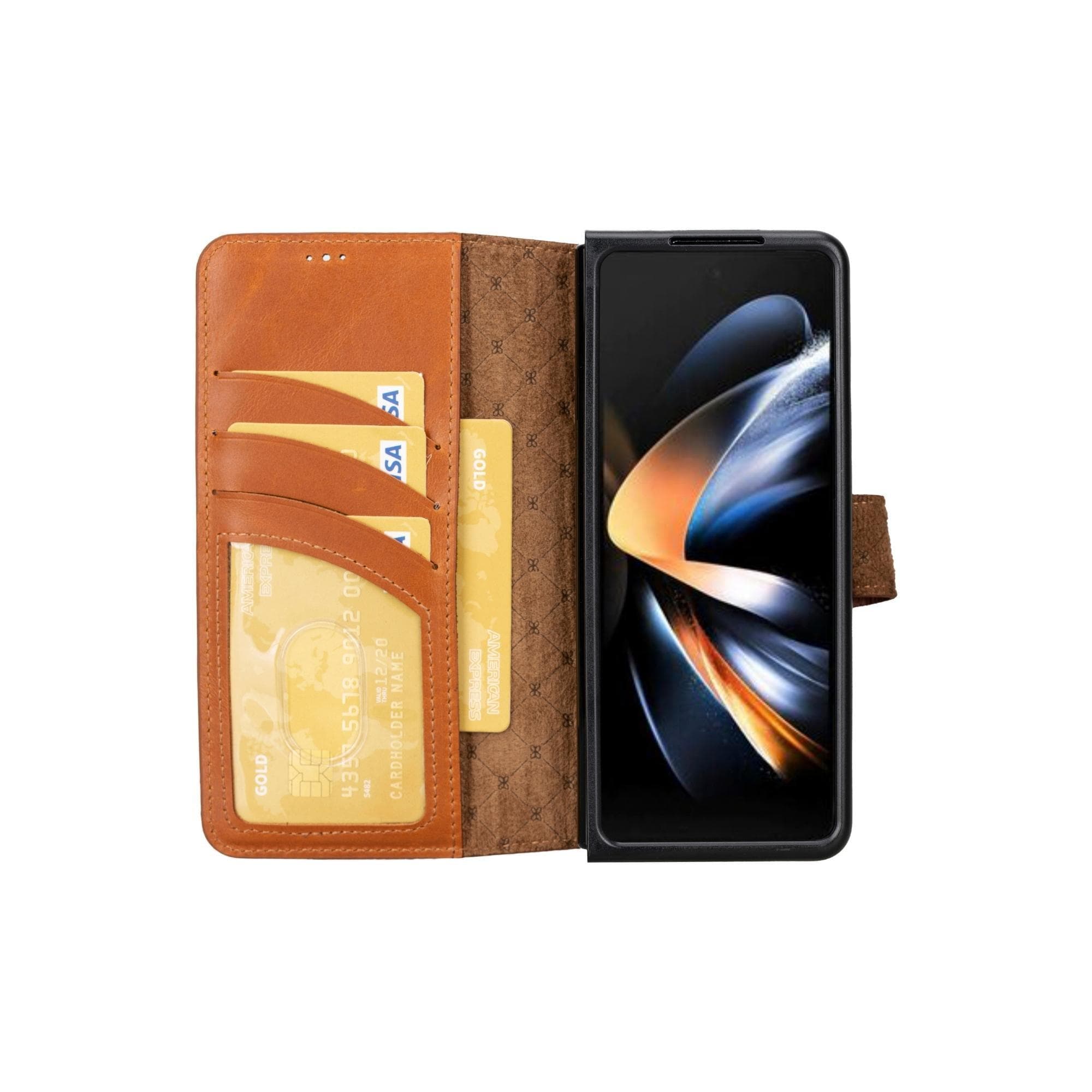 Wallet ID Samsung Galaxy Z Fold 5 Genuine Leather Folio Case