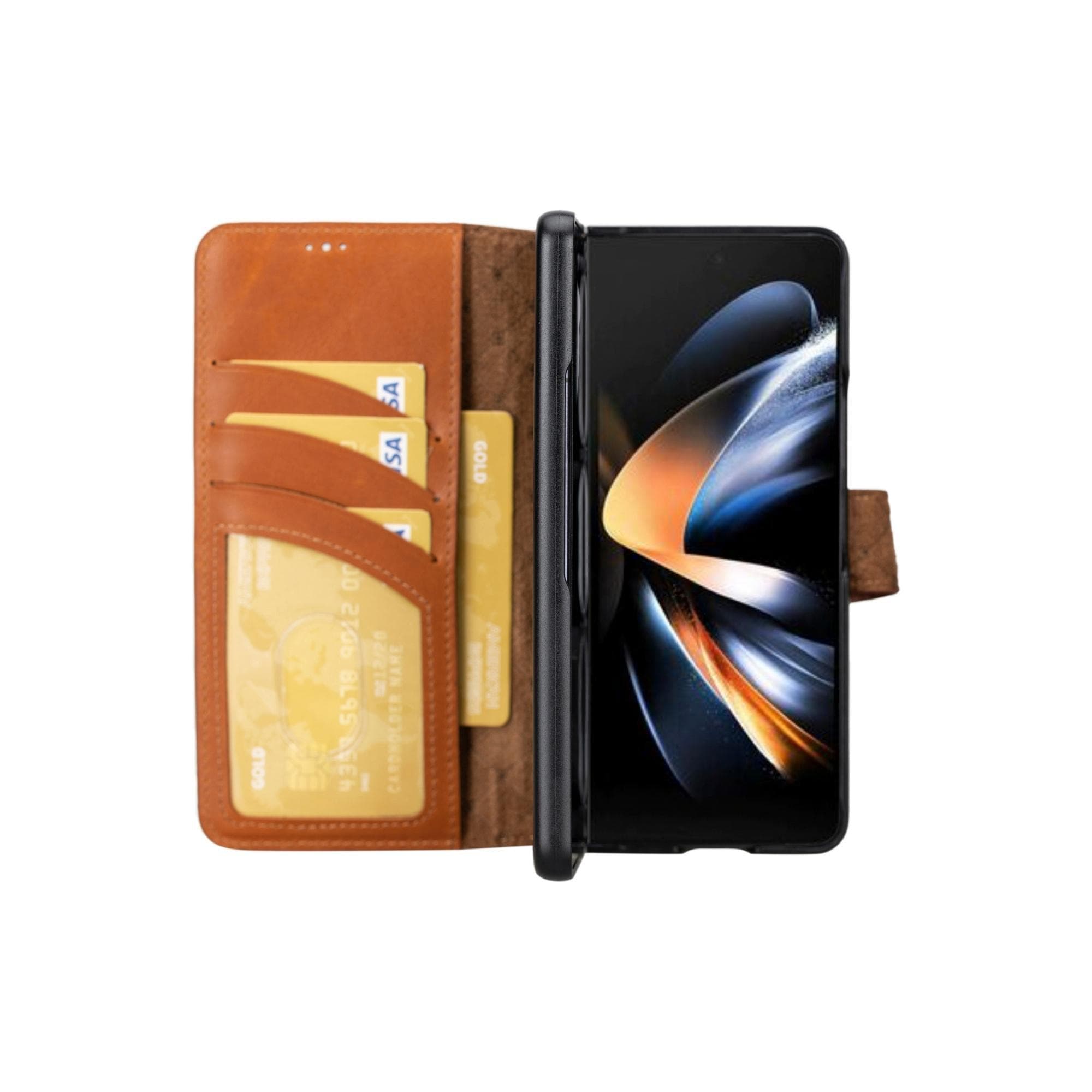 Wallet ID Samsung Galaxy Z Fold 5 Genuine Leather Folio Case