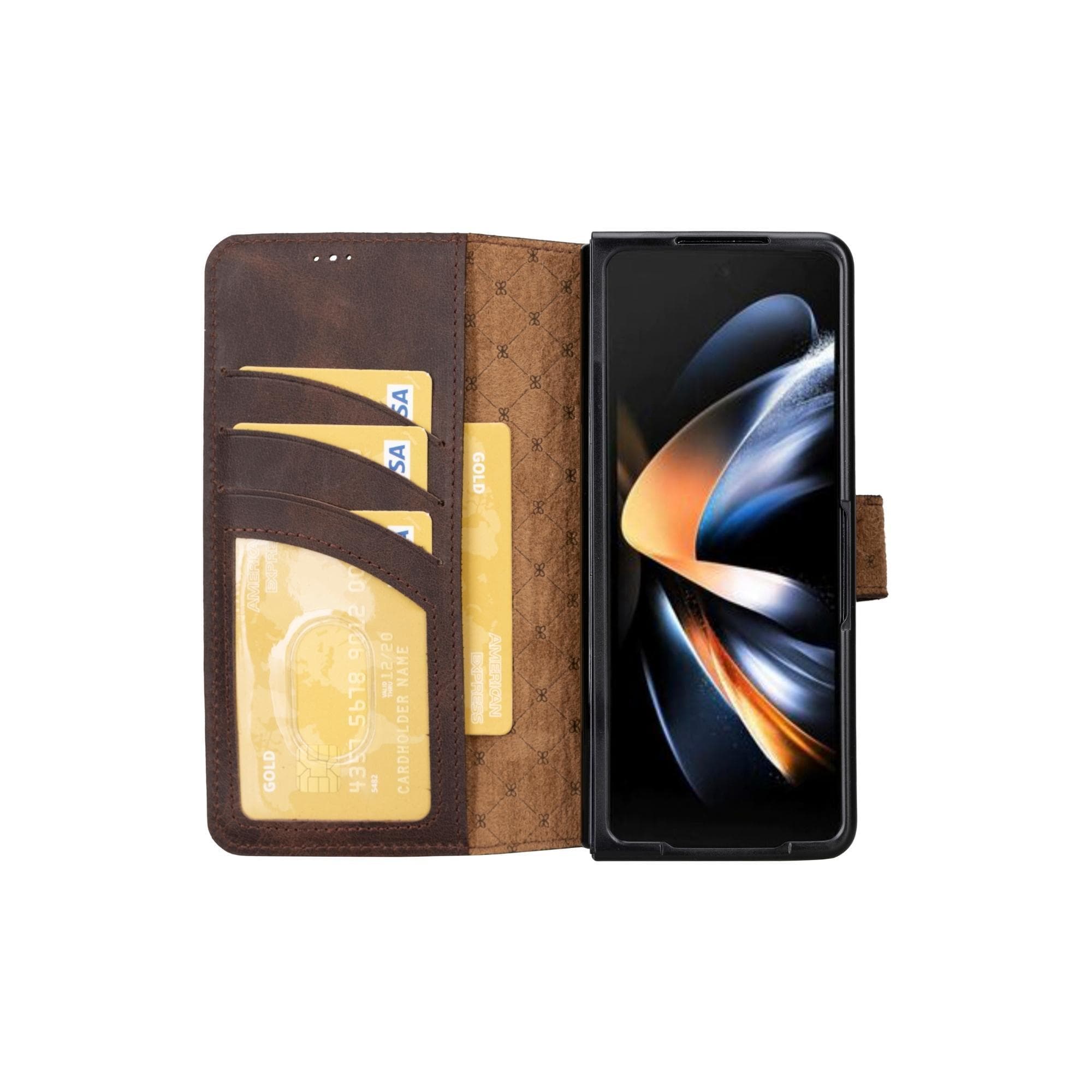 Wallet ID Samsung Galaxy Z Fold 5 Genuine Leather Folio Case