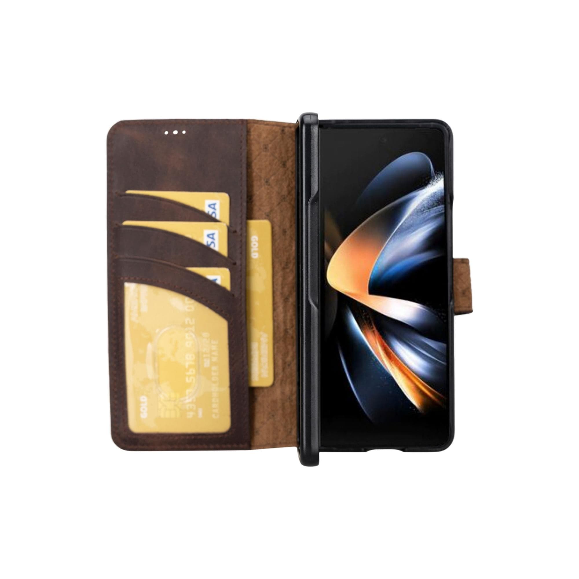 Wallet ID Samsung Galaxy Z Fold 5 Genuine Leather Folio Case