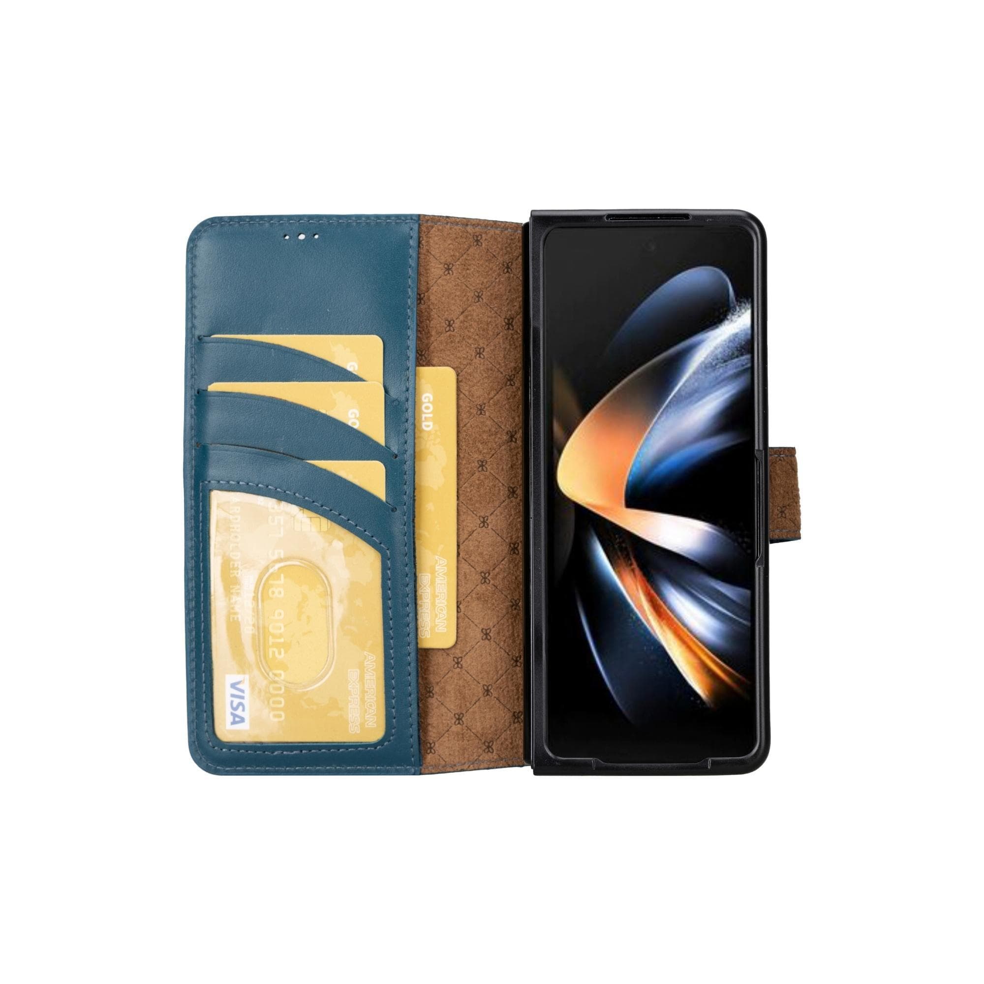 Wallet ID Samsung Galaxy Z Fold 5 Genuine Leather Folio Case