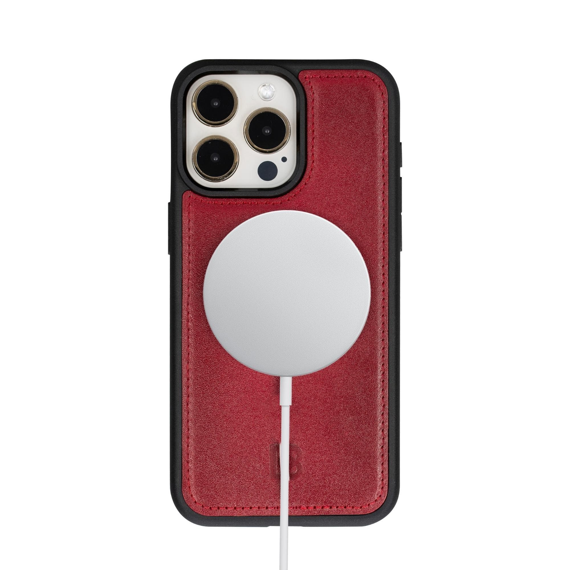Magic iPhone 15 Detachable Genuine Leather Wallet Case