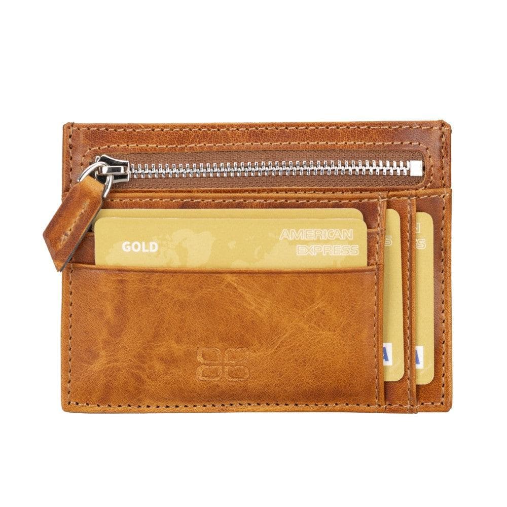 Zip Genuine Leather Card Holder
