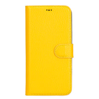 Magic Magnetic Detachable Leather Wallet Case for iPhone 12 Pro Max (6.7") - YELLOW - saracleather