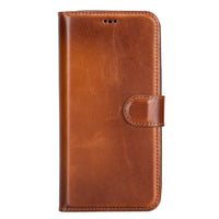 Magic Magnetic Detachable Leather Wallet Case for iPhone 12 Pro Max (6.7") - EFFECT BROWN - saracleather