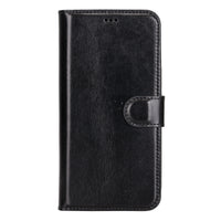 Magic Magnetic Detachable Leather Wallet Case for iPhone 12 Pro Max (6.7") - BLACK - saracleather