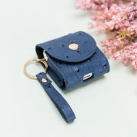 Mai Leather Case for AirPods 1 & 2 - BLUE - saracleather