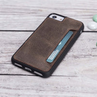 Flex Cover CC Leather Case for iPhone SE 2020 / 8 / 7 (4.7") - BROWN - saracleather