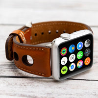 Holo Strap: Full Grain Leather Band for Apple Watch 38mm / 40mm - TAN - saracleather