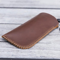Leather Case For Glasses - BROWN - saracleather
