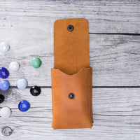 Troy Leather Case for Cigarette - TAN - saracleather