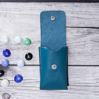 Troy Leather Case for Cigarette - EFFECT BLUE - saracleather