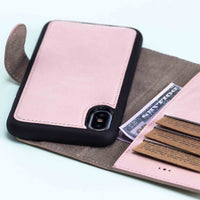 Magic Magnetic Detachable Leather Wallet Case for iPhone XS Max (6.5") - PINK - saracleather