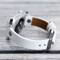 Ferro Strap - Full Grain Leather Band for Apple Watch - WHITE - saracleather