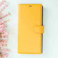 Magic Magnetic Detachable Leather Wallet Case for Samsung Galaxy Note 10 Plus / Note 10 Plus 5G - YELLOW - saracleather