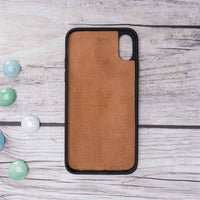 Flex Cover CC Leather Case for iPhone X / XS (5.8") - BROWN - saracleather