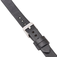 Ferro Strap - Full Grain Leather Band for Fitbit Versa 3 / Fitbit Sense / Fitbit Versa 2 / Fitbit Versa 1 / Fitbit Versa Lite - BLACK - saracleather