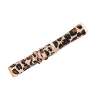 Full Grain Leather Band for Fitbit Versa 3 / Fitbit Sense / Fitbit Versa 2 / Fitbit Versa 1 / Fitbit Versa Lite - FURRY LEOPARD PATTERNED - saracleather