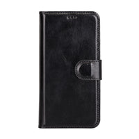 Magic Magnetic Detachable Leather Wallet Case for iPhone 12 Pro (6.1") - BLACK - saracleather