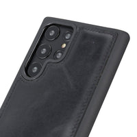 Flex Cover Leather Back Case for Samsung Galaxy S22 Ultra (6.8") - BLACK