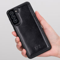 Flex Cover Leather Back Case for Samsung Galaxy S21 5G (6.2") - BLACK - saracleather