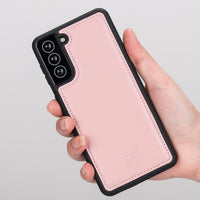Flex Cover Leather Back Case for Samsung Galaxy S21 Plus 5G (6.7") - PINK - saracleather