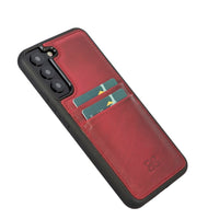 Flex Cover Leather Back Case with Card Holder for Samsung Galaxy S22 (6.1") - RED