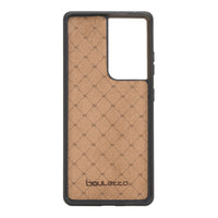 Flex Cover Leather Back Case with Card Holder for Samsung Galaxy S21 Ultra 5G (6.8") - GRAY - saracleather