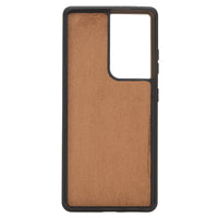 Magic Magnetic Detachable Leather Wallet Case for Samsung Galaxy S21 Ultra 5G (6.8") - EFFECT BROWN - saracleather