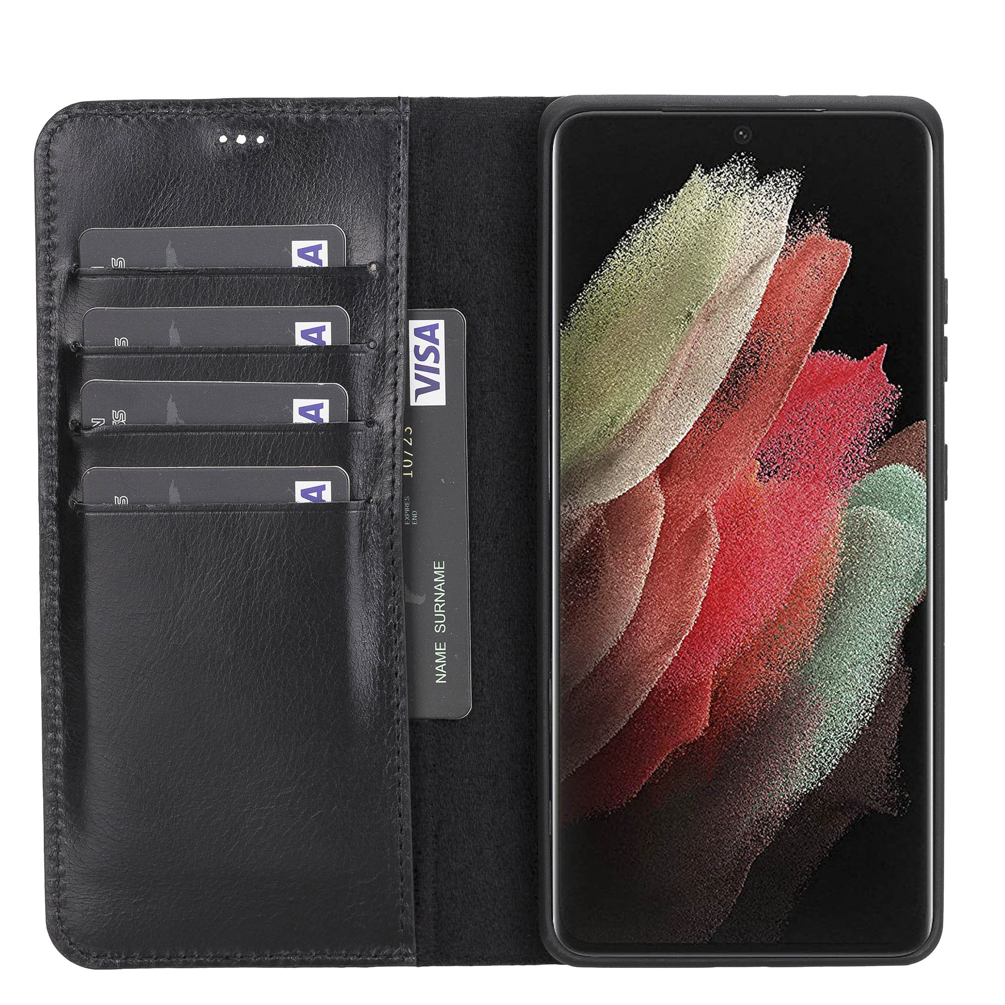 Magic Magnetic Detachable Leather Wallet Case for Samsung Galaxy S21 Ultra 5G (6.8