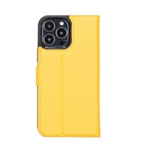 Magic Magnetic Detachable Leather Wallet Case with RFID for iPhone 13 Pro (6.1") - YELLOW