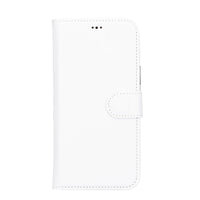Magic Magnetic Detachable Leather Wallet Case with RFID for iPhone 13 Pro Max (6.7") - WHITE