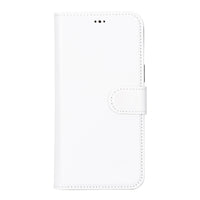 Magic Magnetic Detachable Leather Wallet Case with RFID for iPhone 14 Pro (6.1") - WHITE