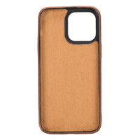Rock Cover Leather Back Case for iPhone 14 Pro Max (6.7") - BROWN