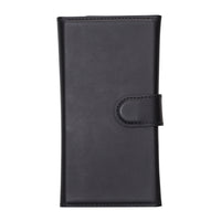 Santa Magnetic Detachable Leather Wallet Case for iPhone 13 (6.1") - BLACK - saracleather