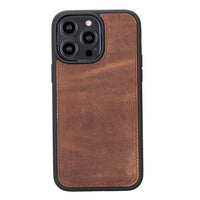 Magic Magnetic Detachable Leather Wallet Case with RFID for iPhone 14 Pro Max (6.7") - BROWN