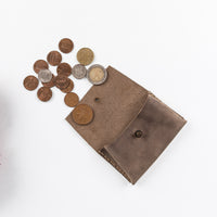 Dione Leather Business Card Holder - BROWN - saracleather