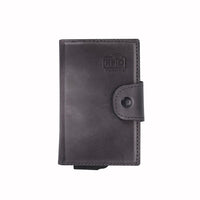 Mondello RFID Blocker Mechanism Pop Up Leather Wallet - EFFECT GRAY - saracleather
