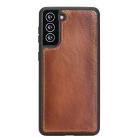 Magic Magnetic Detachable Leather Wallet Case for Samsung Galaxy S21 Plus 5G (6.7") - EFFECT BROWN - saracleather