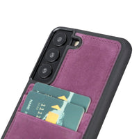 Flex Cover Leather Back Case with Card Holder for Samsung Galaxy S22 Plus (6.6") - PURPLE