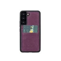 Flex Cover Leather Back Case with Card Holder for Samsung Galaxy S22 (6.1") - PURPLE