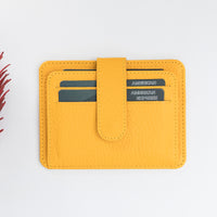 Adelao Leather Men's Bifold Wallet - YELLOW - saracleather