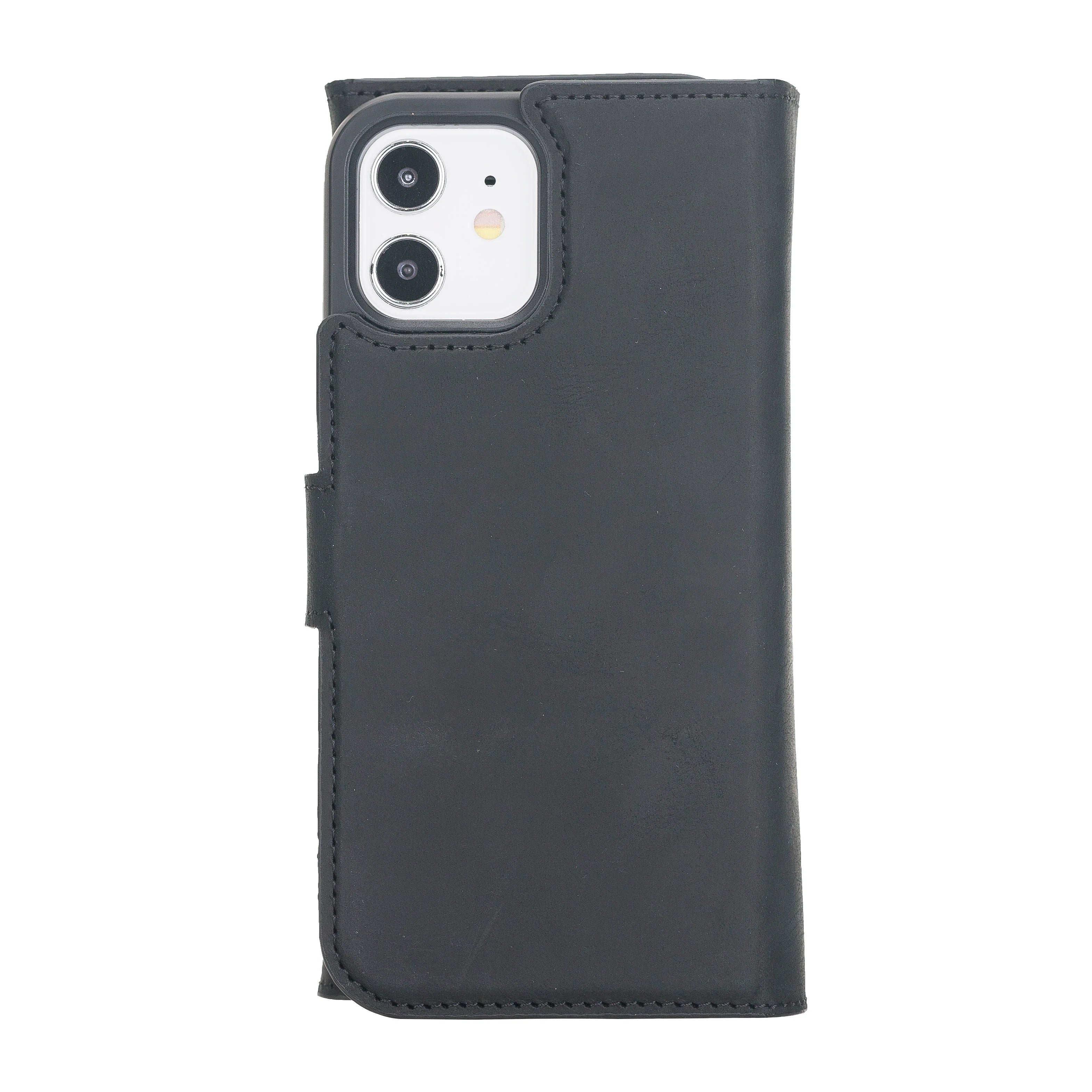 Santa iPhone 12 Mini Genuine Leather Detachable Wallet Case