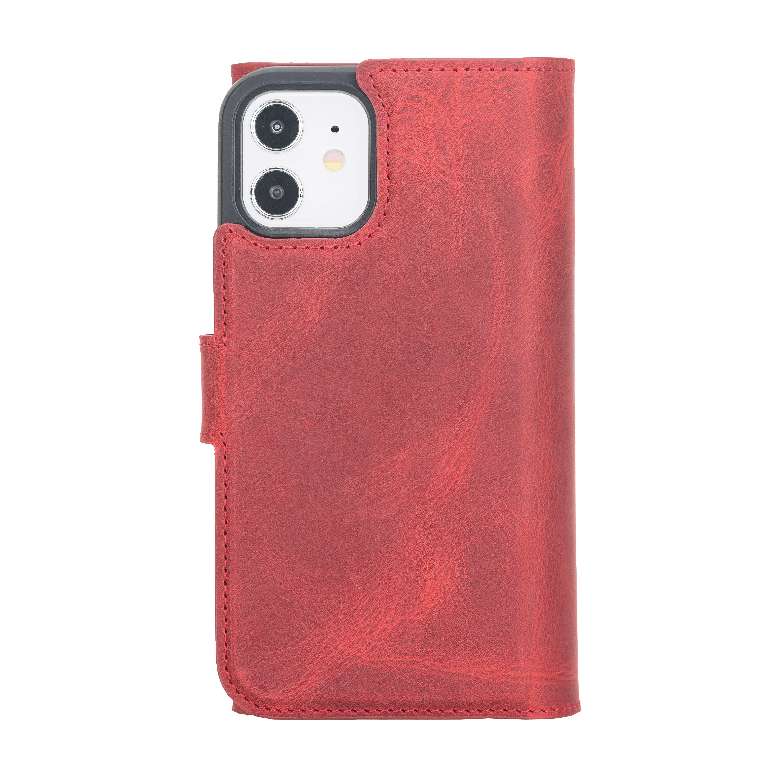 Santa iPhone 12 Mini Genuine Leather Detachable Wallet Case