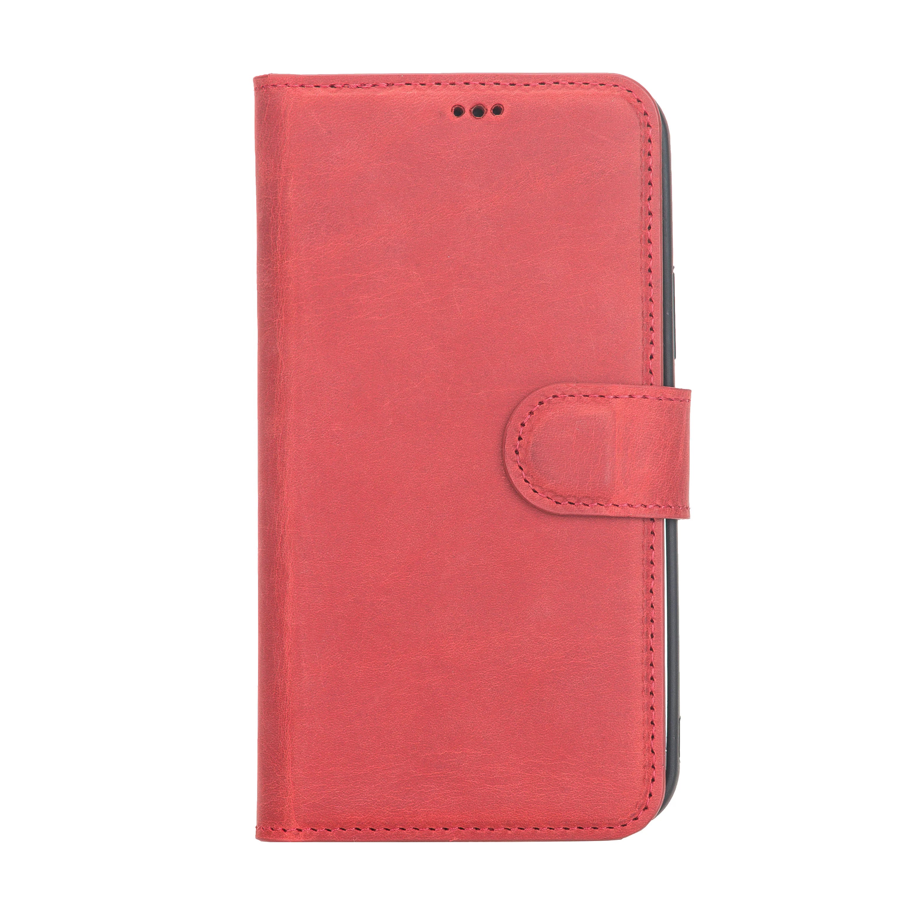 Santa iPhone 12 Mini Genuine Leather Detachable Wallet Case