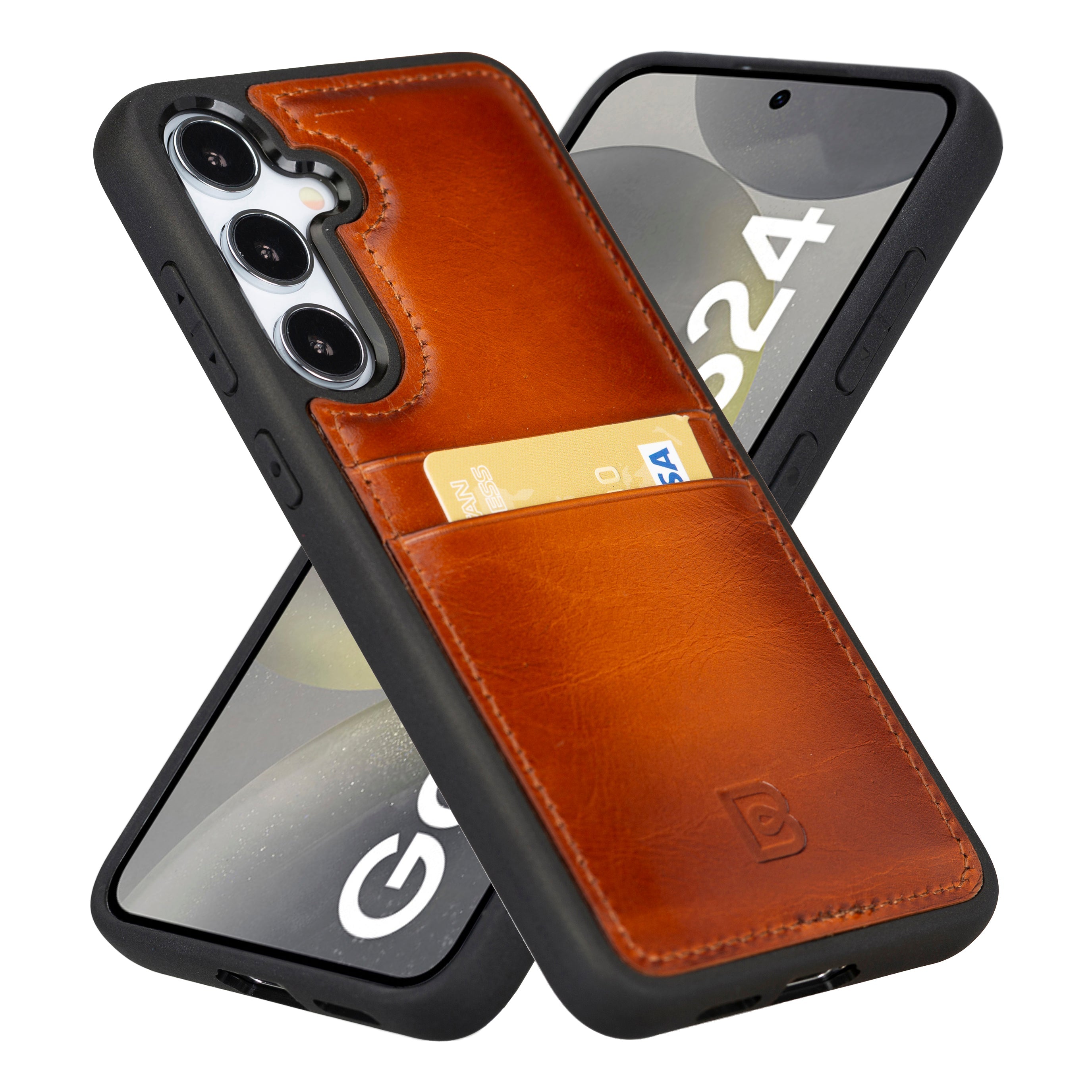 Flex Cover Leather Samsung Galaxy S24 Ultra Case with Card Holder
