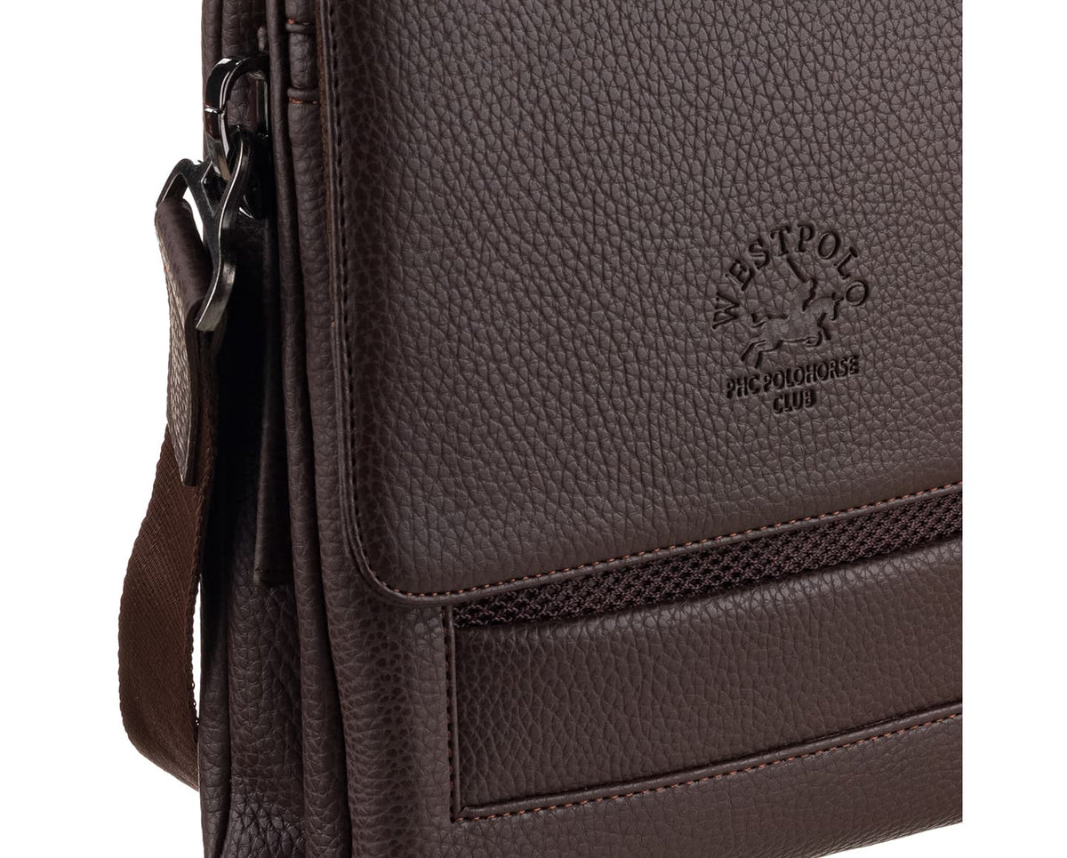 PU Leather Messenger Bag, 4003