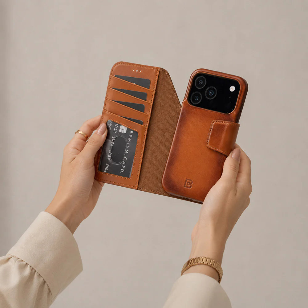 Elite Magic iPhone 17 Pro Max Detachable Leather Wallet Case