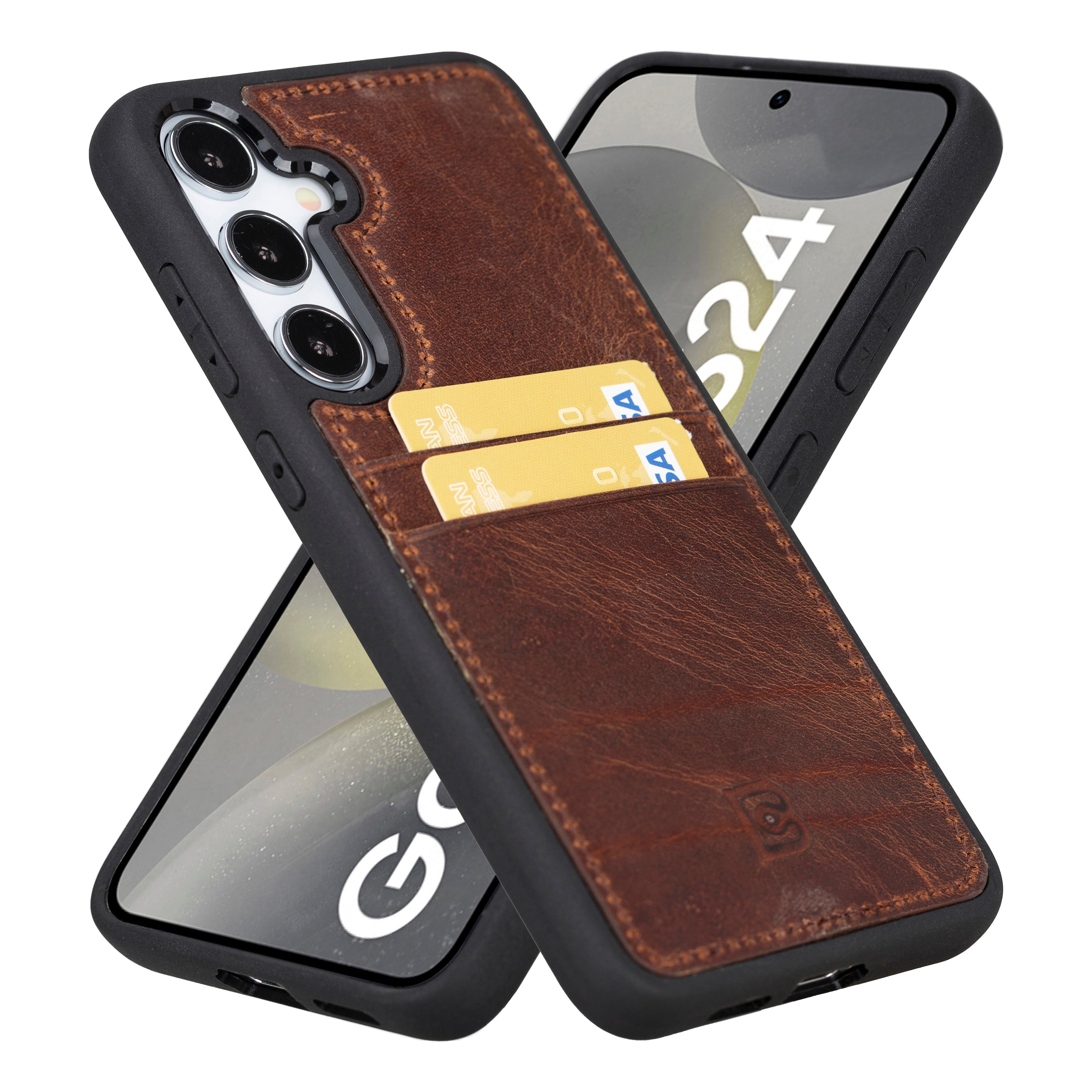 Flex Cover Leather Samsung Galaxy S24 Ultra Case with Card Holder