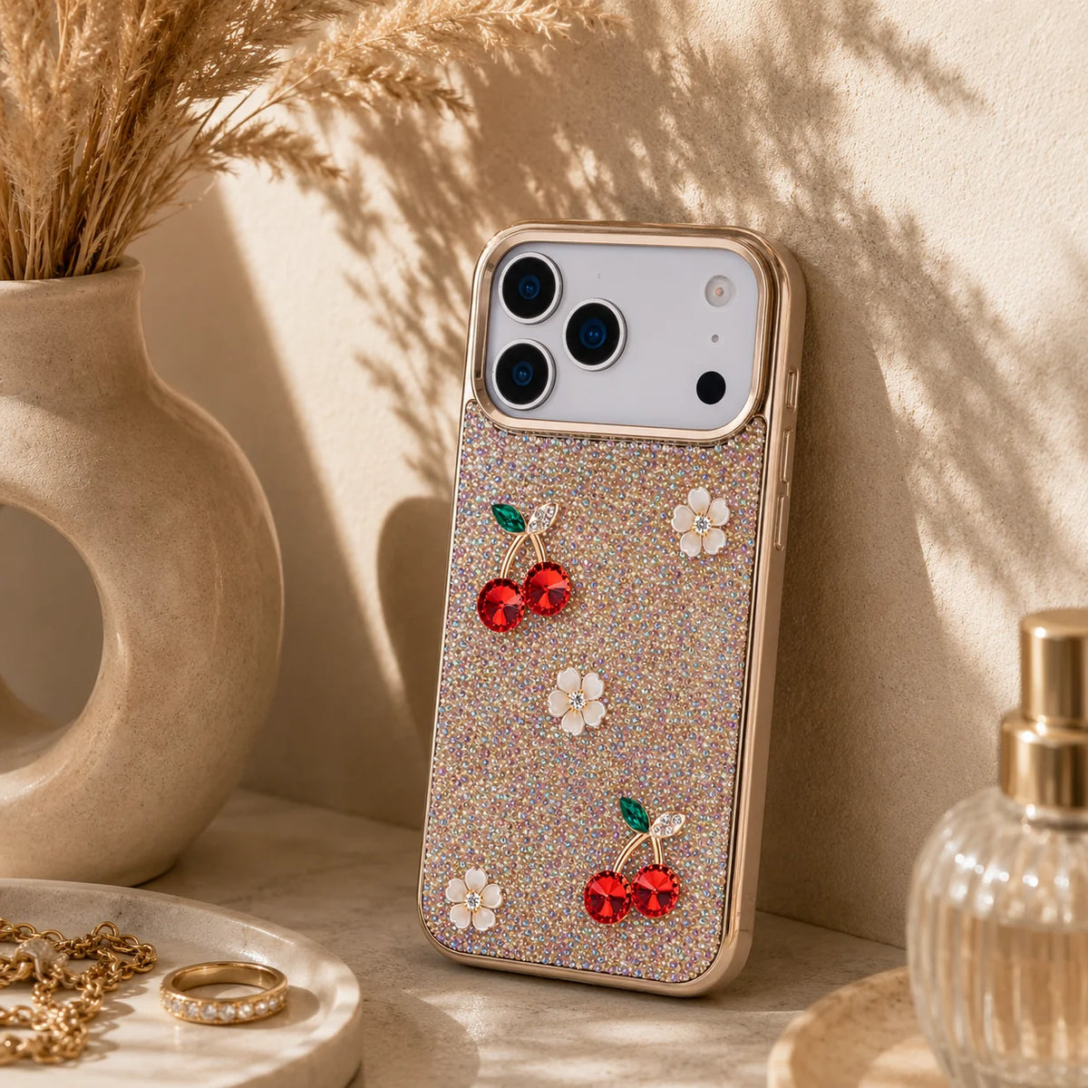 Freya Crystal Cherry Case for iPhone 18 Pro / 17 Pro